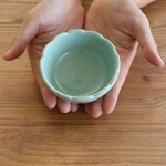 お花の小さな器　ミントグリーン