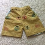 辛子色くまさんハーフパンツ80サイズ