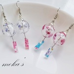 「大人気♡」＊風鈴ピアス　白花＊イヤリング・アレルギー対応　夏　浴衣