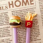 ハンバーガー&ポテト鉛筆 2本セット