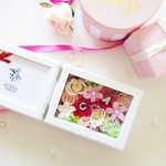 MEMORIES “happy wedding（mix）”　ティアラ付 新郎新婦（カップル）のイニシャル入りフォトフレーム