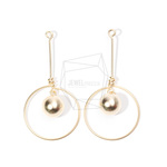 ERG-702-MG【2個入り】ロングバーダングリングチャーム,Long Bar Dangling Circle