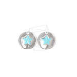 PDT-1454-R【2個入り】スターエポキシペンダント,Star Epoxy(Sky Blue) Disk 