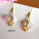 きらきら王冠☆ﾛ-ｽﾞｸｫ-ﾂ☆ﾋﾟｱｽ☆ イヤリングへ変更可
