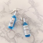 ワインボトル？とワイングラス★ピアス＆イヤリング＜ブルーハワイ＞