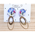 レジン×ゴールドフープ ピアス イヤリング
