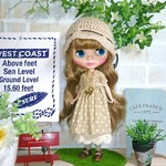 No.1302  水玉ワンピ/ベージュ