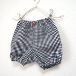 再販☆ギンガムチェックのかぼちゃパンツ☆８０～１００センチ