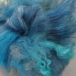 wool batt ウールバッツ　青系　40g　手紡ぎ、フェルトクラフトなどに