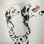 オリジナル手帳型iPhoneケース『インテリ・ダルメシアン♡』