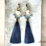 新作♡retronavytassel＊earring