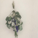 ユーカリと瑠璃玉アザミのスワッグ