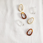 oval frame earring