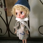 ブライス　blythe　。゜。゜。ワンピース＆みつばち刺繍ボネ帽子セット　。゜。゜。　