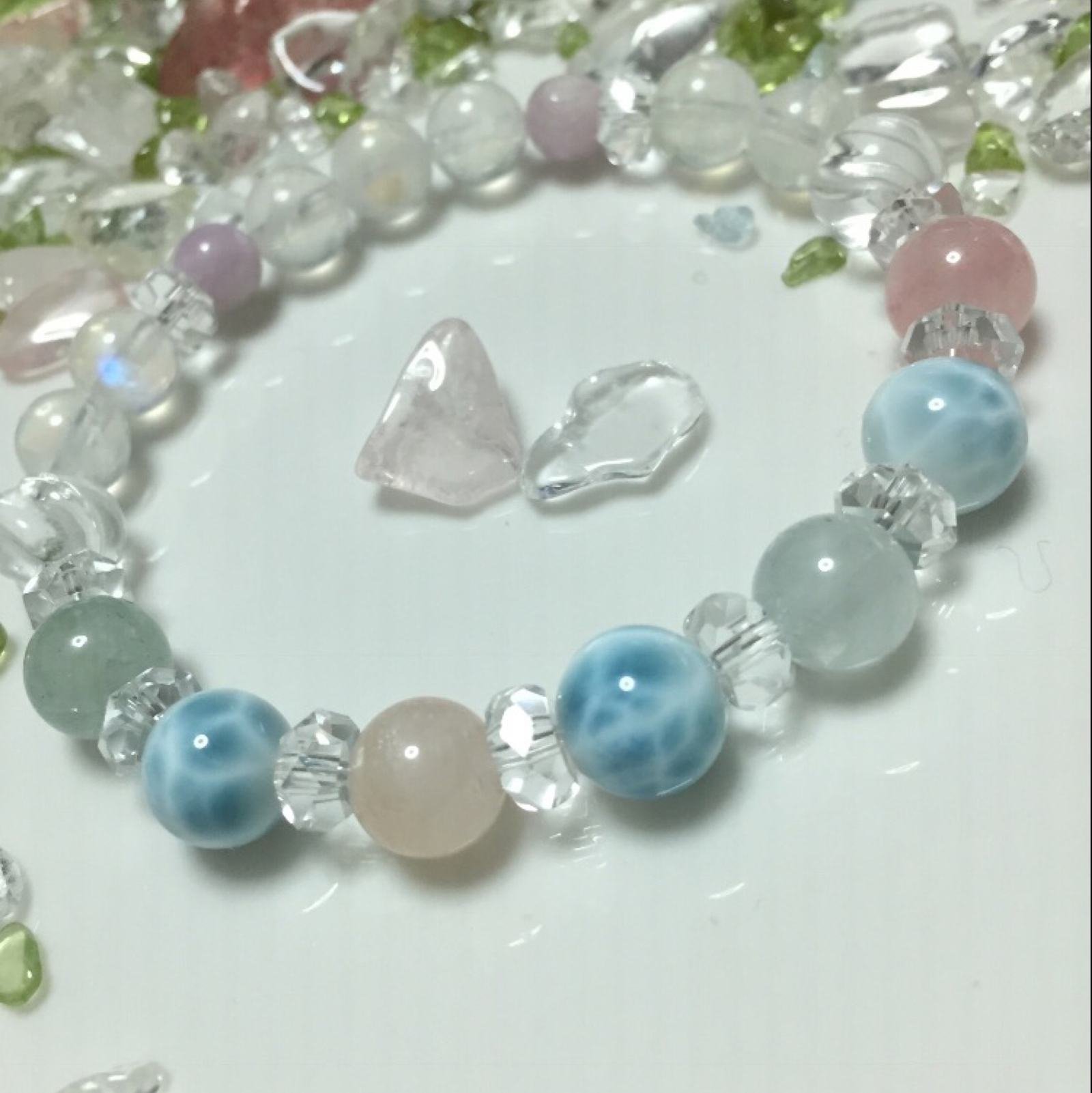 ラリマー と美しいベリルのmarveブレス P-287-30 - MARVE BELLE'S