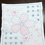 ☆オリジナル☆刺し子の花ふきん NO.15 桜
