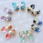 新作♡♥︎♡レインボーハート　ピアス（イヤリング）♥︎♡♥︎