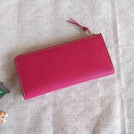 【SALE】Ｌ型ラウンドファスナー長財布（パッションピンク）