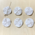 WHITE CLEAR LACE WAVE CIRCLE BEADS PARTS