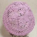 SALE🌟シルクリネン🌿で編んだレーシーなお花🌸の透かし編みベレー帽