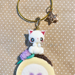 紫陽花ロールケーキキーワイヤー[猫ミオ]