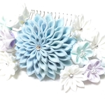 【５％OFF】つまみ細工の髪飾り（ヘアコーム）【水色･白･紫】