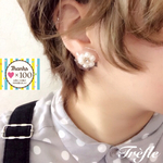 【再販８】パールとクリスタルスワロのクリアピアス／イヤリング