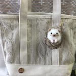 ハリネズミ（羊毛フェルト)バッグチャームg