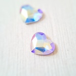 アレルギー対応♡ポリカーボネート製イヤリング／サージカルテンレス製ポストピアス【SWAROVSKI／Crystal PureHeart／AB】