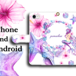 【ほぼ全機種対応 送料無料】大人可愛いマーメイド（人魚姫）のスマホケース　アロハハワイ　iPhone＆Android 手帳型