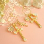 ♡マーガレットと天使のクロスピアス♡