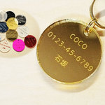犬猫用丸型アクリル迷子札 Sサイズ(20mm×20mm) ★送料無料