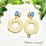 【夏ピアス☆】ビジューラタン(blue) ♡ ピアス
