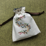 刺繍巾着ポーチ【S】