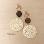 送料無料！コインラタン×ウッドピアス／イヤリング