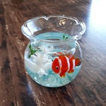 水♡まるで本物 金魚鉢のクマノミとサンゴ