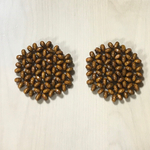 WOOD BEADS HEXAGON FLOWER PARTS