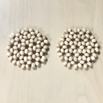 WOOD BEADS HEXAGON FLOWER PARTS