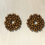 WOOD BEADS FLOWER RING PARTS