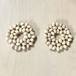 WOOD BEADS FLOWER RING PARTS
