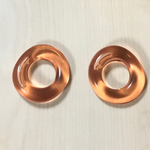 VINTAGE PEACH CLEAR RING HOOP DOUGHNUT PARTS