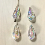 VINTAGE AURORA CLEAR DROP DESIGN BEADS
