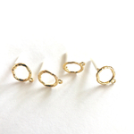 「#2012」変形 丸型 ピアス 金具✴︎4個セット