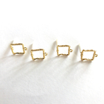 「#2014」変形 スクエア ピアス 金具✴︎4個セット