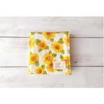 再販6】受注製作】残りわずか】名入れ可＊ひまわり＊オーガニックコットン＊6重ガーゼハンカチ