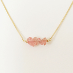 ローズクォーツネックレス