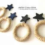 Star☆and☆hemp hoop ピアス / イヤリング