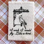 【SALE】送料無料♪オリジナル布製タグ*縦長3×7.5ｃｍ*オカメインコ*10枚セット