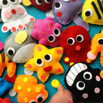 さかなつりセット☆30匹  フェルトのおもちゃ 魚釣りだよー！