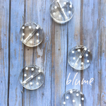 再販16【ビーズ】 WH round polka-dot beads.